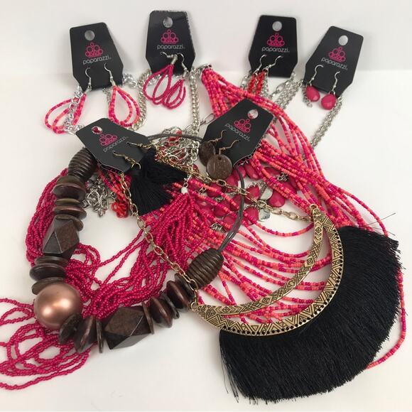 Paparazzi Costume Statement Jewelry Lot Rings Necklace Earring Sets DIY Upcycle - Picture 6 of 15